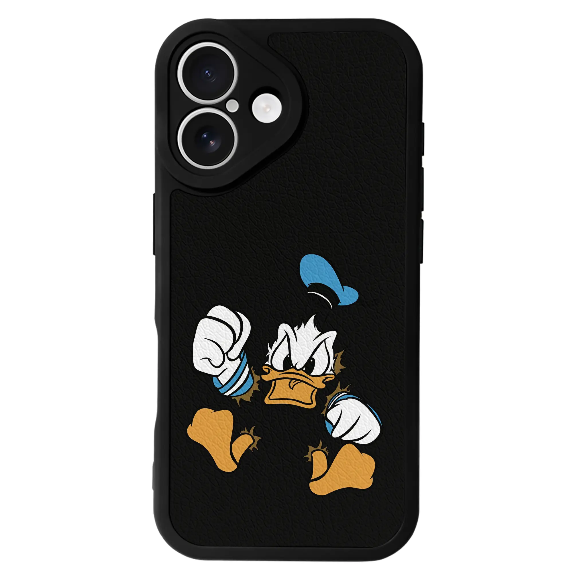 ミッキーマウス（Mickey Mouse） グッズ ドナルドダック（Donald Duck） - IPhone 16シリーズ対応 ・ シリコンスマホケース ・ レザー調 ・ 高精度フィット ・ 耐衝撃 ・ ワイヤレス充電対応 ・ 精密カット